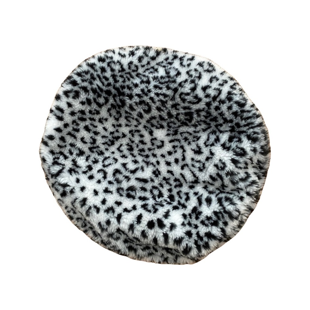 Vintage Snow Leopard Beret Hat